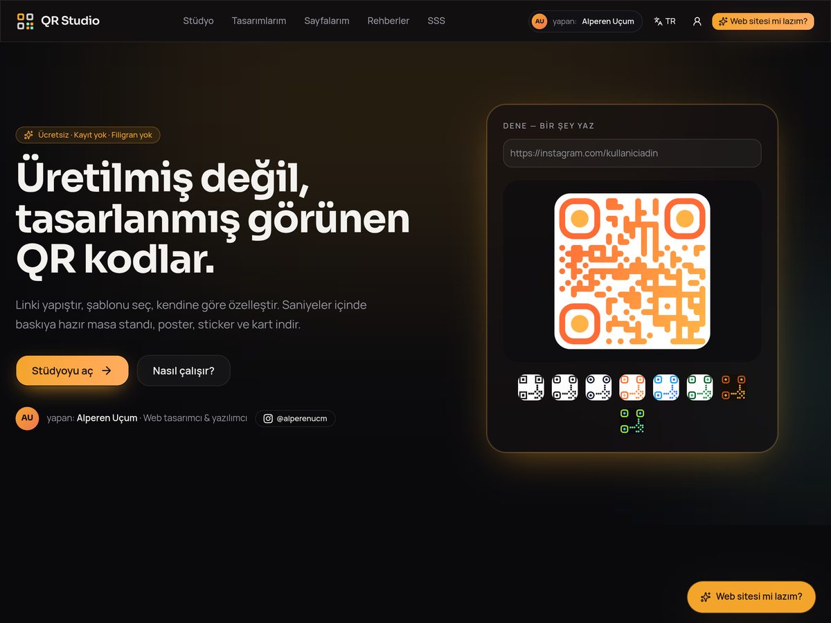 QR Studio — Tasarımlı QR Kod Oluşturucu